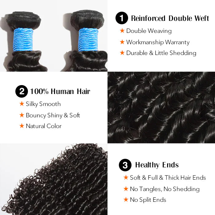 3 Bundle Deals- Virgin Brazilian Deep Wave