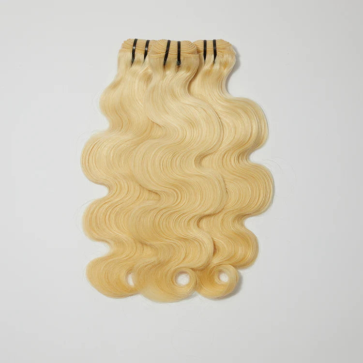 Raw Hair Lightest Blonde Body Wavy (Single Bundles)